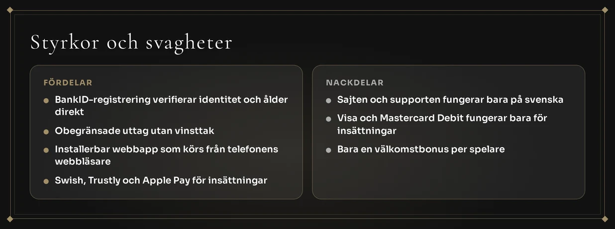 Se för- och nackdelar