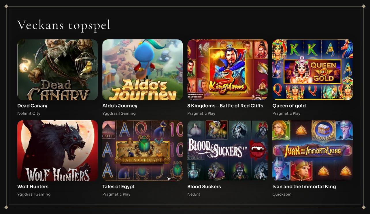Bläddra bland populära slots